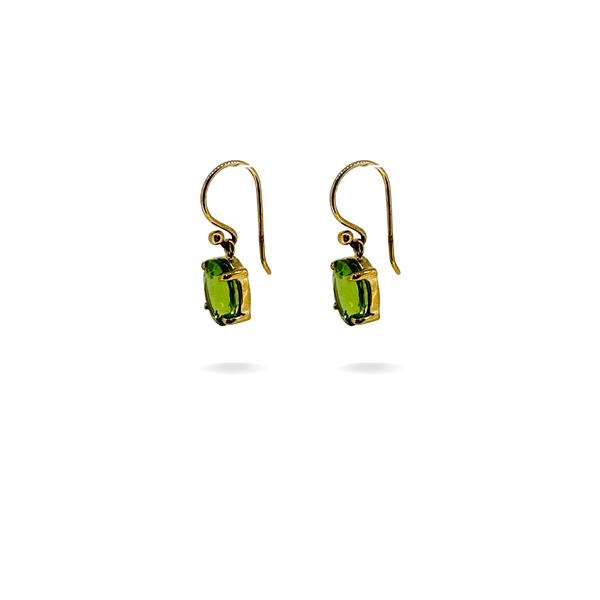 Clover | 9ct Yellow Gold Peridot Drop Earrings