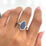 Halen | Doublet Opal Silver Ring