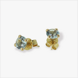 Kai | 9ct Yellow Gold Aquamarine Stud Earrings