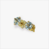 Kai | 9ct Yellow Gold Aquamarine Stud Earrings