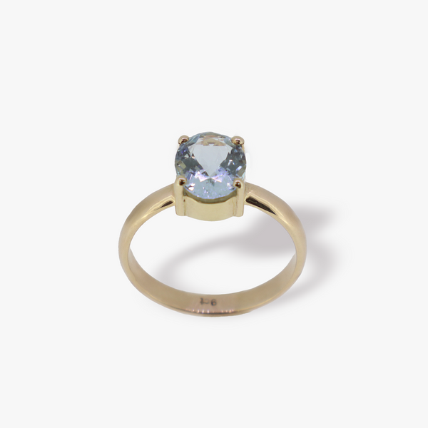 Kara | 9ct Yellow Gold Aquamarine Ring