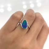 Kelvin | Doublet Opal Silver Ring