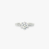 Kian | 1.3CT ROUND SOLITAIRE PAVE LAB GROWN ENGAGEMENT RING