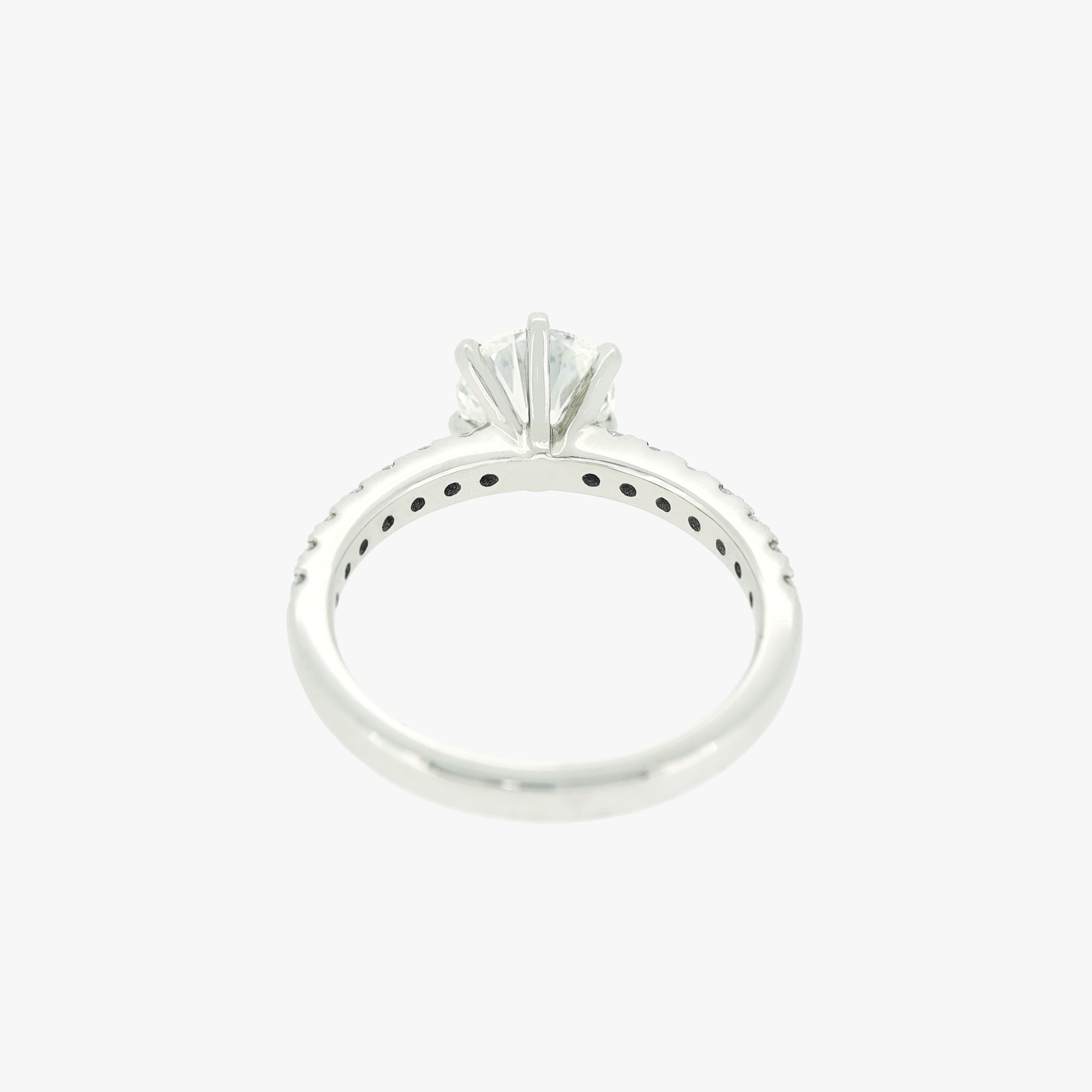 Kian | 1.3CT ROUND SOLITAIRE PAVE LAB GROWN ENGAGEMENT RING