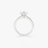 Kian | 1.3CT ROUND SOLITAIRE PAVE LAB GROWN ENGAGEMENT RING