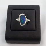 Lisa | Doublet Opal Silver Ring