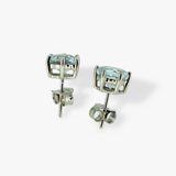 Lori | 9ct White Gold Aquamarine Stud Earrings