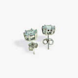 Lori | 9ct White Gold Aquamarine Stud Earrings