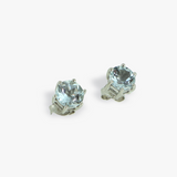 Lori | 9ct White Gold Aquamarine Stud Earrings