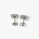 Maris | 9ct White Gold Aquamarine Stud Earrings