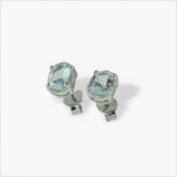 Maris | 9ct White Gold Aquamarine Stud Earrings