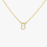 Aisle | 14K Yellow Gold Oval Pear Diamond Necklace