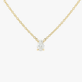 Aisle | 14K Yellow Gold Oval Pear Diamond Necklace