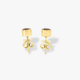 Peony | 9K Yellow Gold Tourmaline Stud Earrings