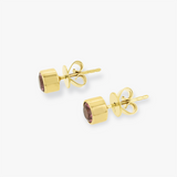 Peony | 9K Yellow Gold Tourmaline Stud Earrings