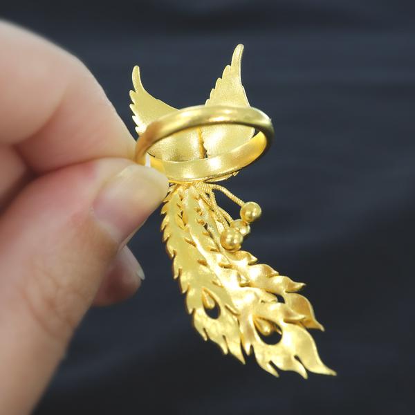 Phoenix Rising Ring Gold 24K Pure Gold Jewellery – The Classic Jewellers