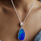 Ophira | Australian Silver Opal Pendant