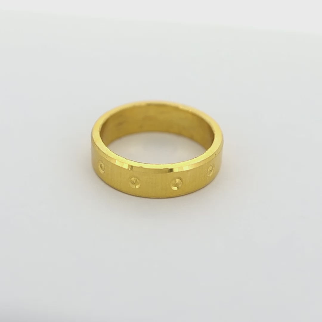 24K Yellow Gold Dia Cut Ring