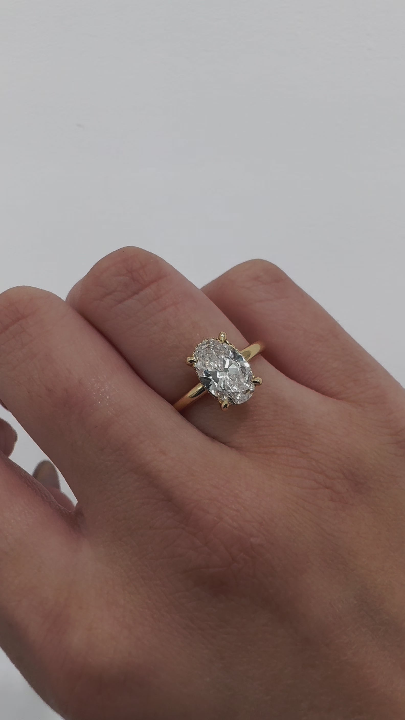 GEMMA | 1.50ct Hidden Halo Oval Engagement Ring