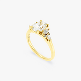 Quinn | 18K Yellow Gold 1ct Oval Lab, Engagement Ring