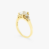 Quinn | 18K Yellow Gold 1ct Oval Lab, Engagement Ring