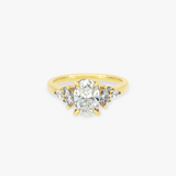 Quinn | 18K Yellow Gold 1ct Oval Lab, Engagement Ring