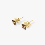 Marila | 9K YG Garnet Rhodalite Stud