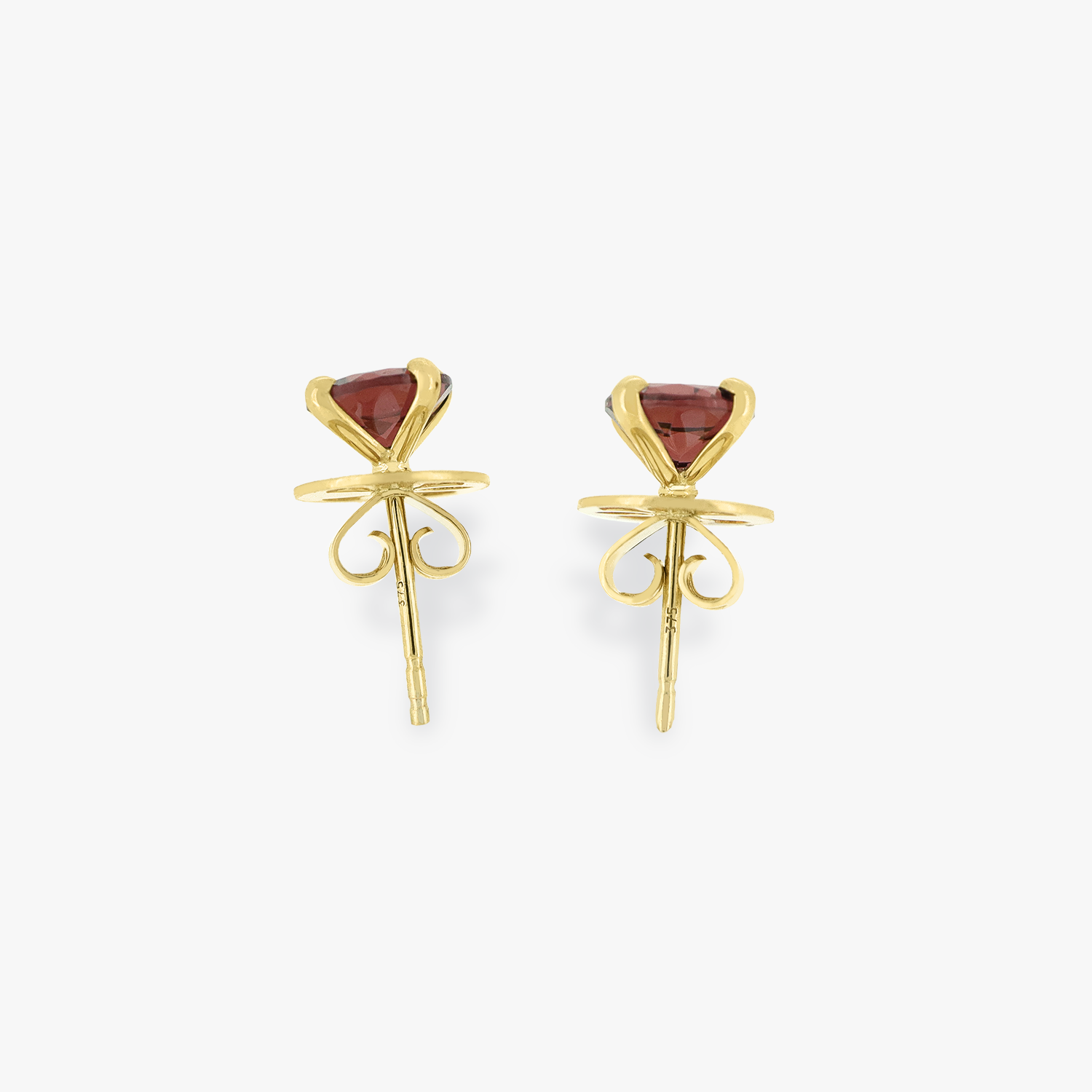 Marila | 9K YG Garnet Rhodalite Stud