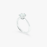 SACHI | 18K White Gold 1.5ct Round Moissanite Solitaire Ring