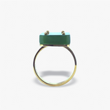 Faye | 9K Yellow Gold Jade Ring