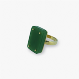 Faye | 9K Yellow Gold Jade Ring