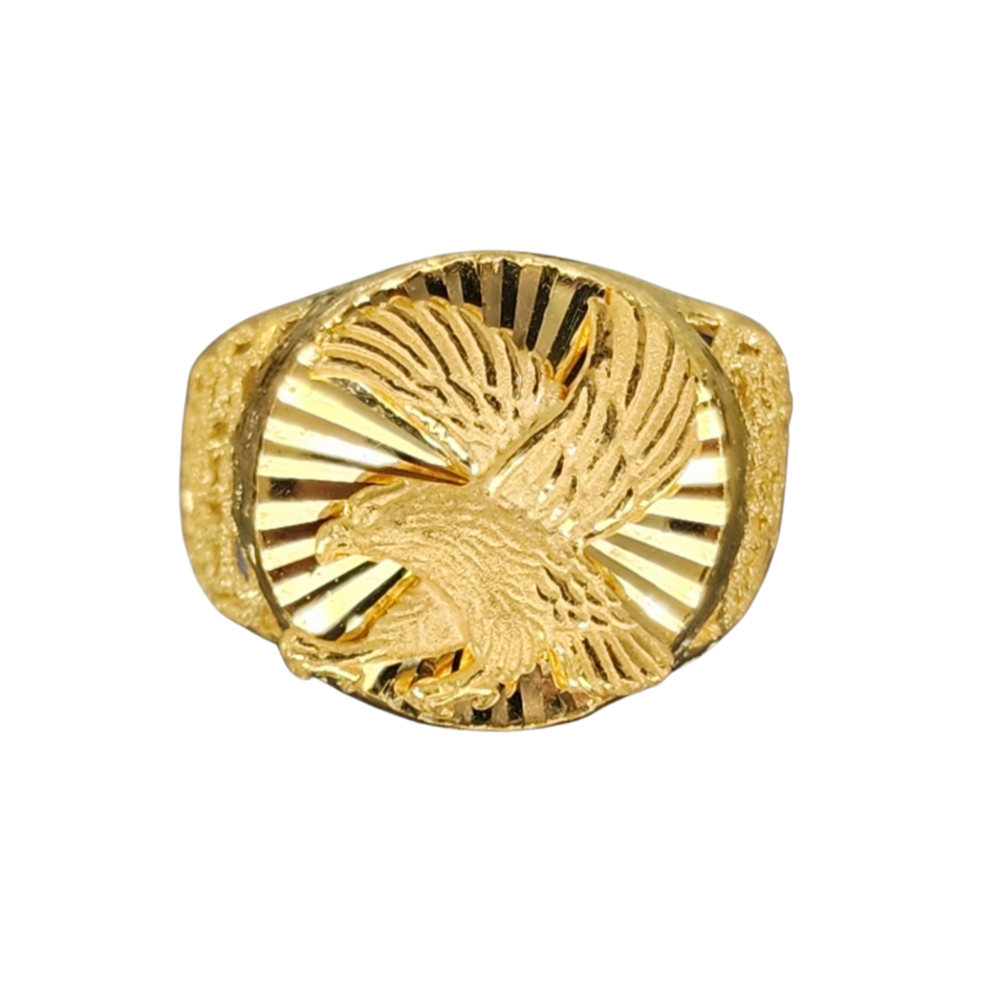 Auspicious Eagle Motif Ring | 24K Gold - The Classic Jewellers