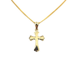 9ct Diamond Cut Cross Pendant