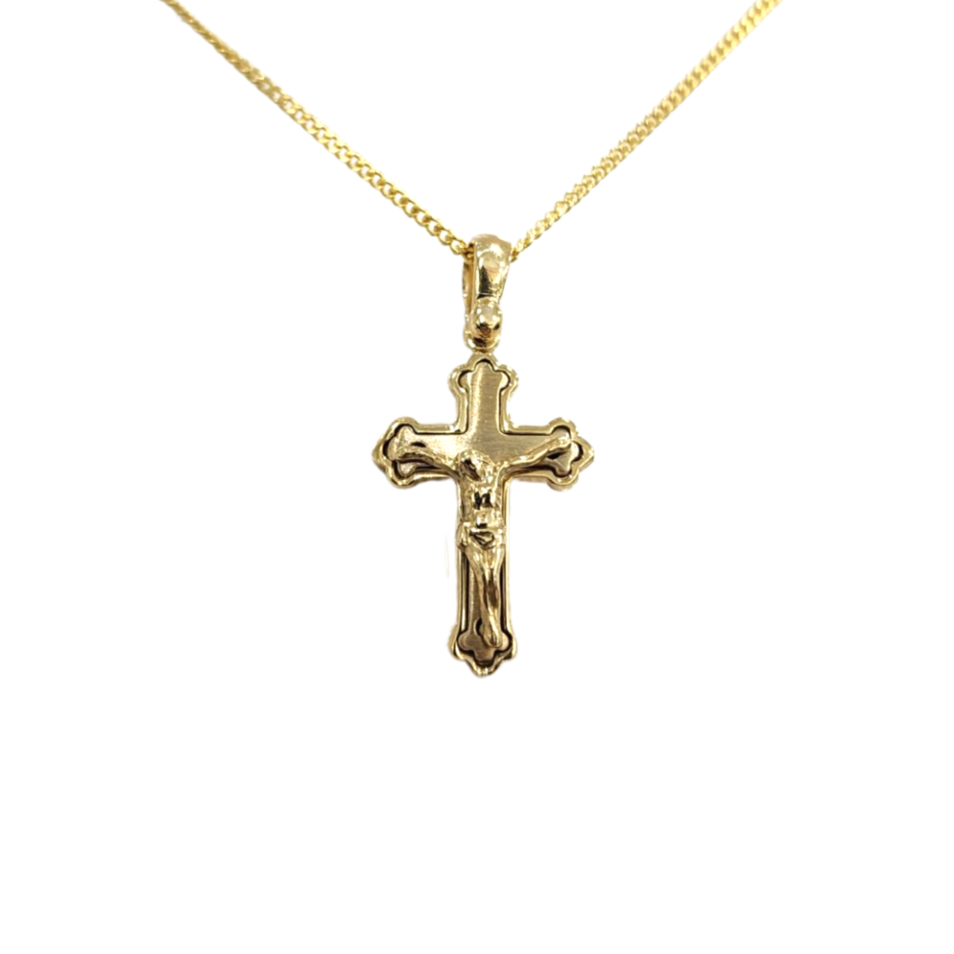 9ct Yellow Gold Crucifix Pendant