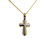 9ct Two Toned Cross Pendant