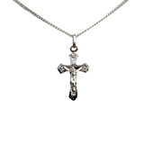 9ct Small White Gold Cross Pendant