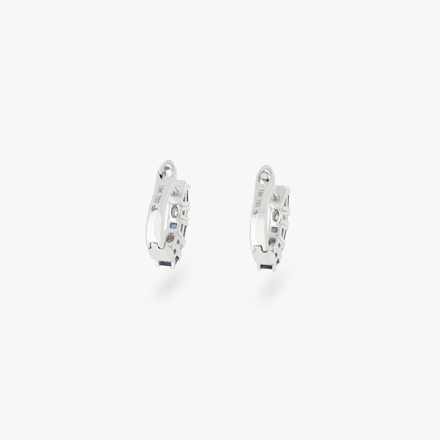 Ula | 18K White Gold Sapphire and Diamond Earrings