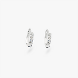 Ula | 18K White Gold Sapphire and Diamond Earrings