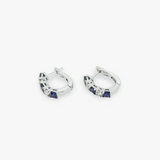 Ula | 18K White Gold Sapphire and Diamond Earrings