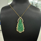 Buddha Pendant | 18ct Yellow Gold Burmese Jadeite