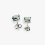 Weiss | 9ct White Gold Aquamarine Stud Earrings