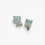 Weiss | 9ct White Gold Aquamarine Stud Earrings