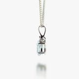 Winnie | 9K White Gold Small Pear Cut Aquamarine Pendant