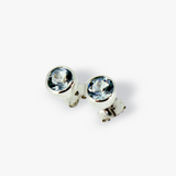 Yara | 9ct White Gold Aquamarine Stud