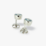 Yara | 9ct White Gold Aquamarine Stud