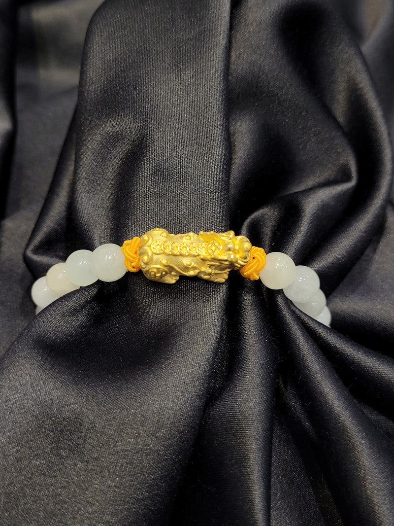 24K Gold Pixiu Jade Bracelet - The Classic Jewellers