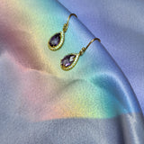 Imogen | Amethyst Pear Cut Earrings - The Classic Jewellers