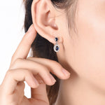 Blue Sapphire Diamond Earrings - The Classic Jewellers