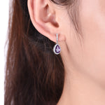 Amethyst and Diamond Earrings - The Classic Jewellers
