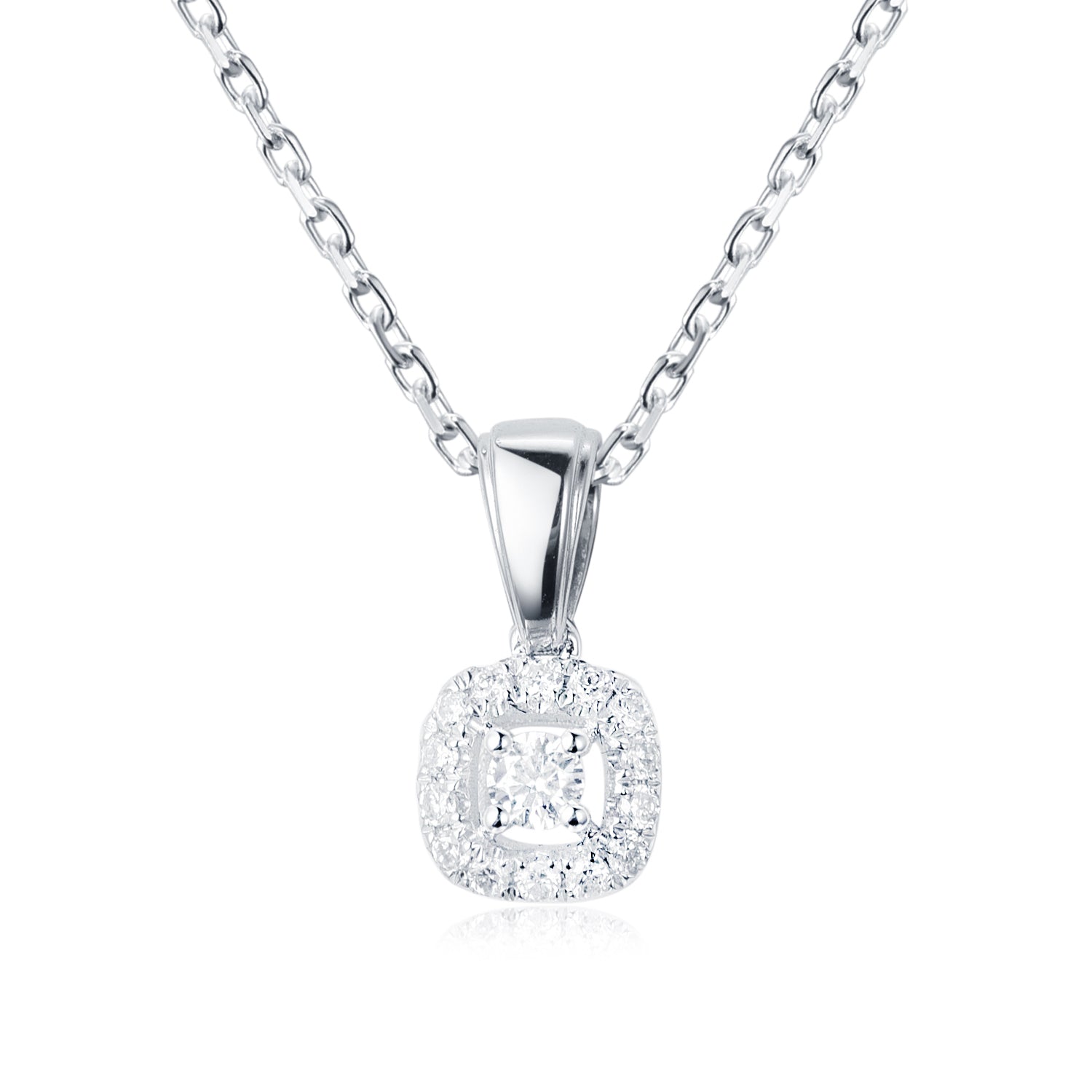 Halo Diamond Pendant - The Classic Jewellers